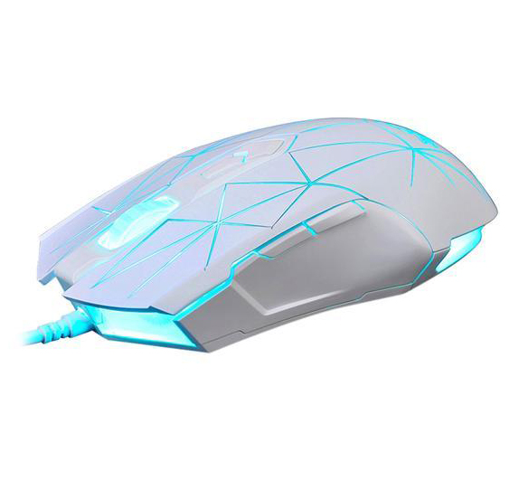 Product Image of Ajazz AJ52 Gaming Mouse White with Blue Pattern